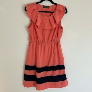 Tinley Coral and Blue Dress Size Large